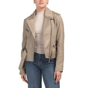 BOD & CHRISTENSEN Lush Leather Belted Jacket